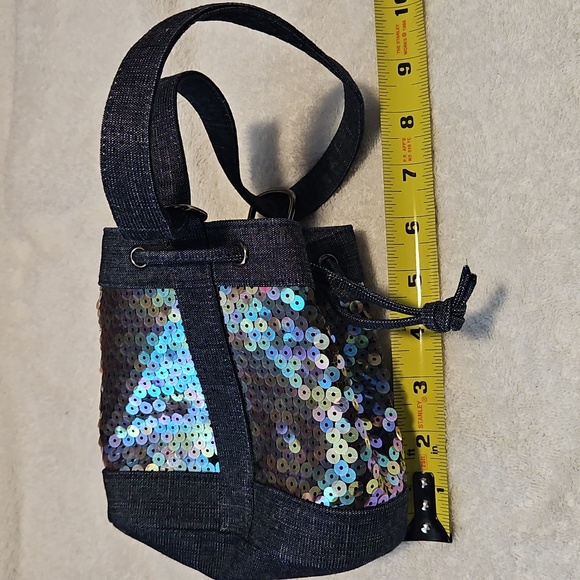 CHANEL Denim Iridescent Sequin Mini Bucket Bag - Picture 12 of 12